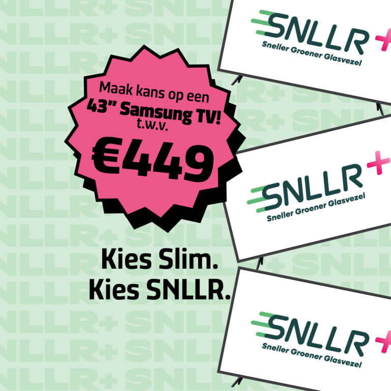 SNLLR+ winactie: Maak kans op een 43" Samsung TV
